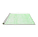 Sideview of Machine Washable Solid Emerald Green Modern Area Rugs, wshcon2804emgrn