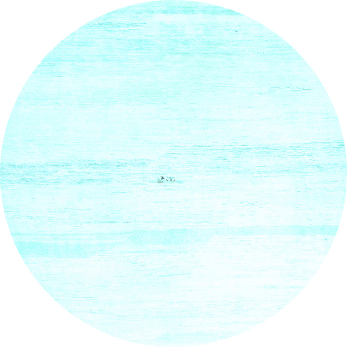 Round Solid Light Blue Modern Rug, con2804lblu