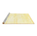 Sideview of Machine Washable Solid Yellow Modern Rug, wshcon2804yw