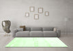 Machine Washable Solid Green Modern Area Rugs in a Living Room,, wshcon2804grn