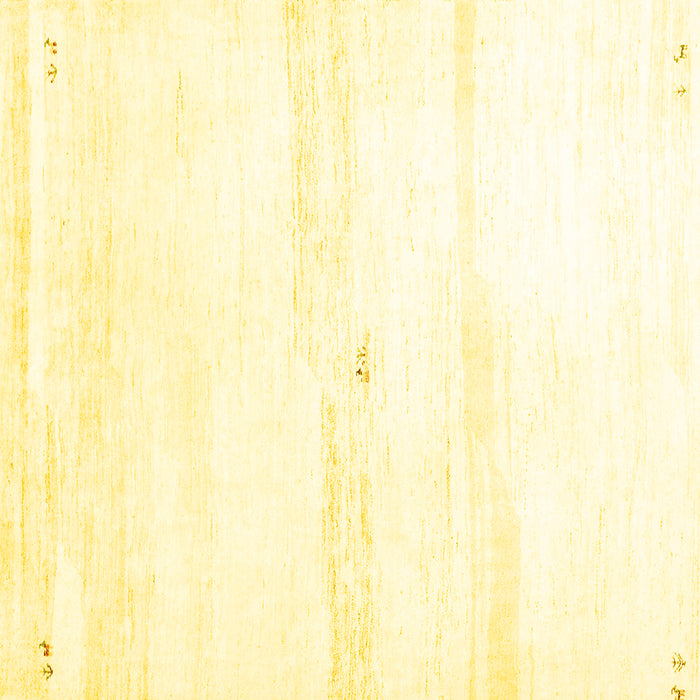 Square Machine Washable Solid Yellow Modern Rug, wshcon2804yw