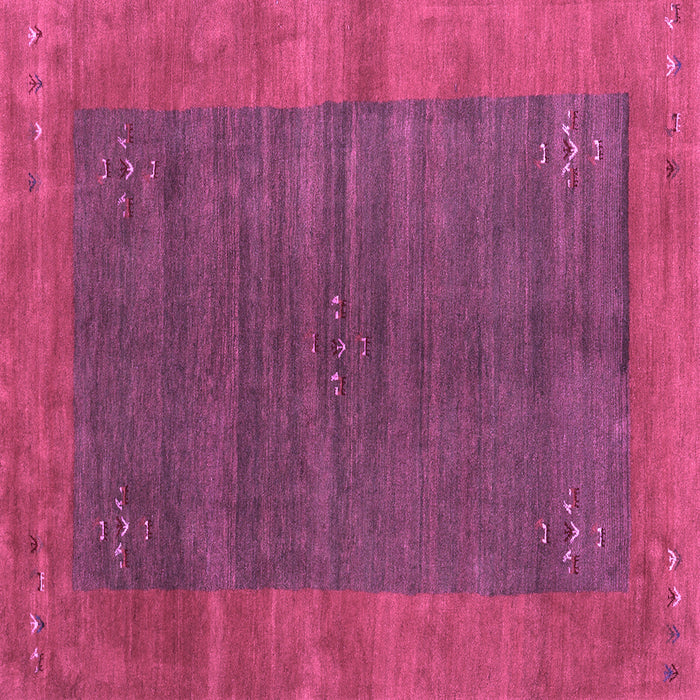 Square Machine Washable Abstract Purple Contemporary Area Rugs, wshcon2805pur