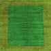 Serging Thickness of Abstract Green Contemporary Rug, con2805grn