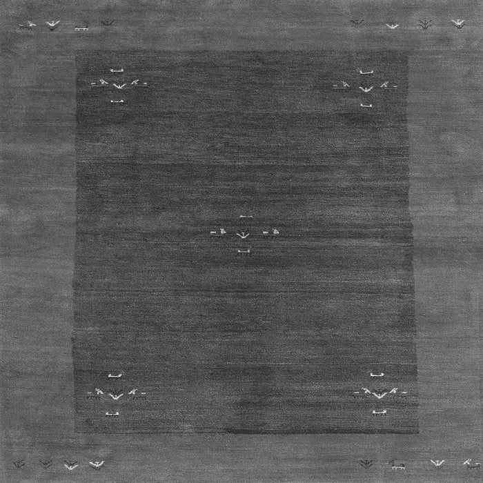 Round Machine Washable Abstract Gray Contemporary Rug, wshcon2805gry