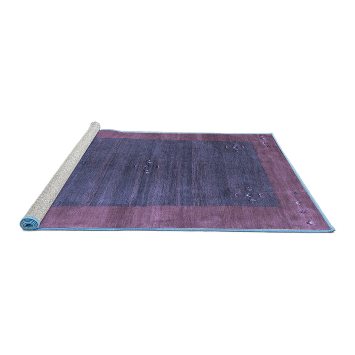 Sideview of Machine Washable Abstract Blue Contemporary Rug, wshcon2805blu