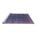 Sideview of Machine Washable Abstract Blue Contemporary Rug, wshcon2805blu