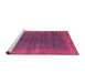 Sideview of Machine Washable Abstract Purple Contemporary Area Rugs, wshcon2805pur