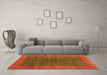 Machine Washable Abstract Orange Contemporary Area Rugs in a Living Room, wshcon2805org