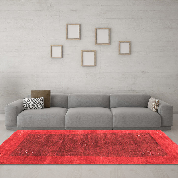 Contemporary Red Washable Rugs