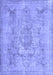 Machine Washable Persian Blue Bohemian Rug, wshcon2806blu