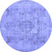 Round Persian Blue Bohemian Rug, con2806blu