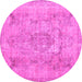 Round Persian Pink Bohemian Rug, con2806pnk