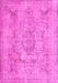 Machine Washable Persian Pink Bohemian Rug, wshcon2806pnk
