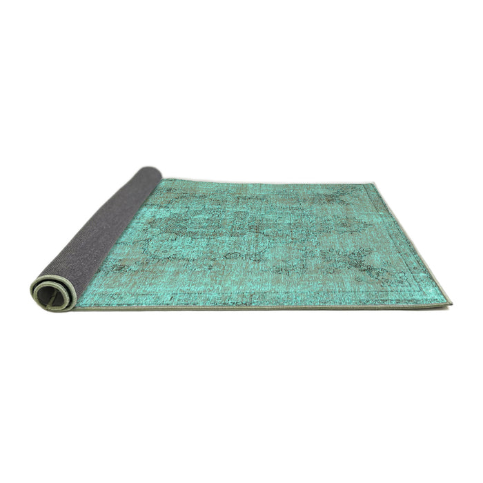 Sideview of Persian Turquoise Bohemian Rug, con2806turq