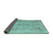 Sideview of Persian Turquoise Bohemian Rug, con2806turq