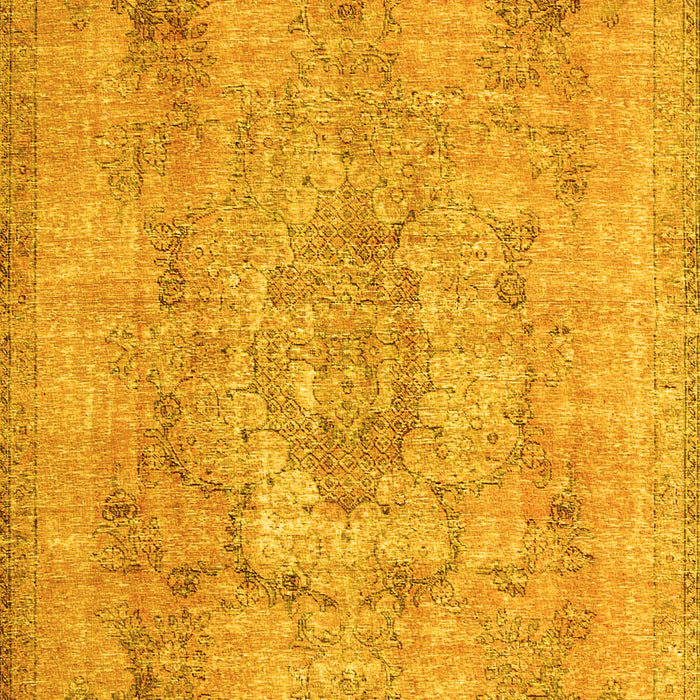 Machine Washable Persian Yellow Bohemian Rug, wshcon2806yw