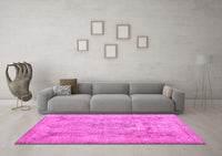 Machine Washable Persian Pink Bohemian Rug, wshcon2806pnk