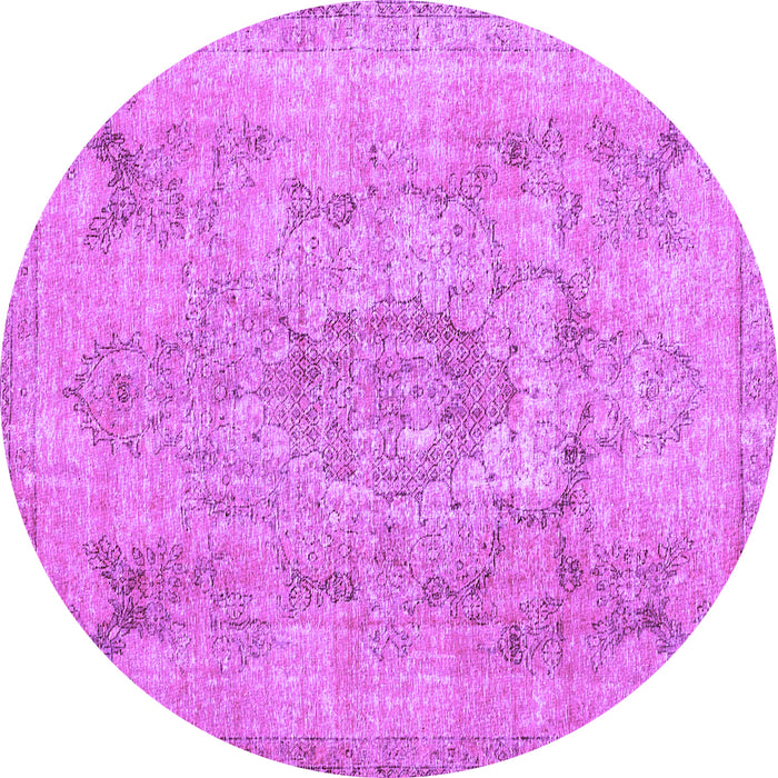 Round Persian Purple Bohemian Rug, con2806pur