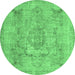 Round Persian Emerald Green Bohemian Rug, con2806emgrn