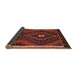 Thickness of Contemporary Reddish Brown Oriental Rug, con2807