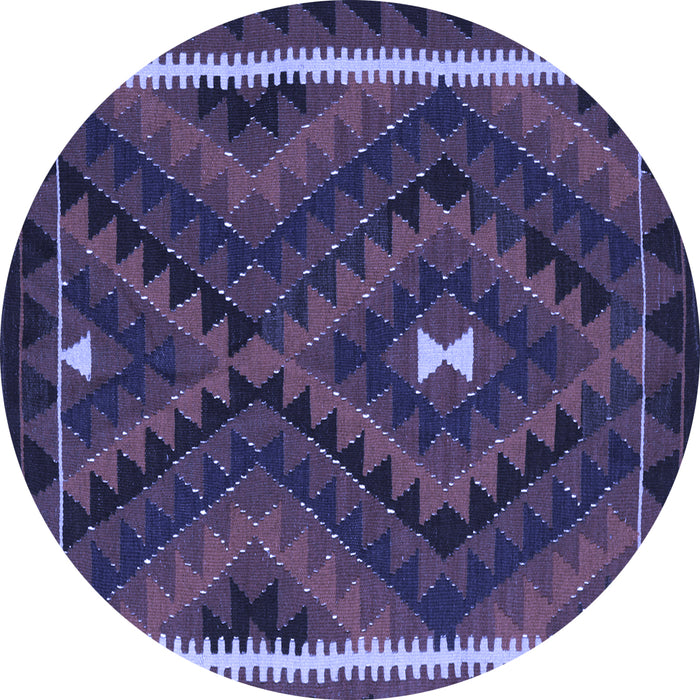 Round Oriental Blue Traditional Rug, con2807blu