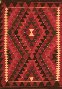 Oriental Orange Traditional Rug, con2807org