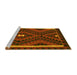 Sideview of Machine Washable Oriental Yellow Traditional Rug, wshcon2807yw