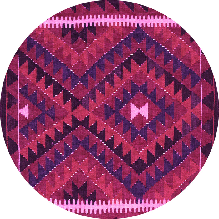 Round Oriental Pink Traditional Rug, con2807pnk