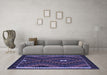 Machine Washable Oriental Blue Traditional Rug in a Living Room, wshcon2807blu