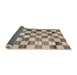 Thickness of Contemporary Brown Checkered Rug, con2808