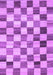 Machine Washable Checkered Purple Modern Area Rugs, wshcon2808pur