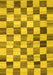 Checkered Yellow Modern Rug, con2808yw