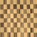 Square Machine Washable Checkered Brown Modern Rug, wshcon2808brn
