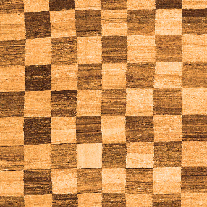 Checkered Orange Modern Rug, con2808org