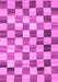 Machine Washable Checkered Pink Modern Rug, wshcon2808pnk