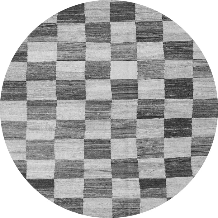 Square Checkered Gray Modern Rug, con2808gry