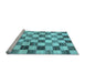 Sideview of Machine Washable Checkered Light Blue Modern Rug, wshcon2808lblu