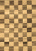 Machine Washable Checkered Brown Modern Rug, wshcon2808brn