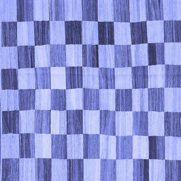 Square Checkered Blue Modern Rug, con2808blu