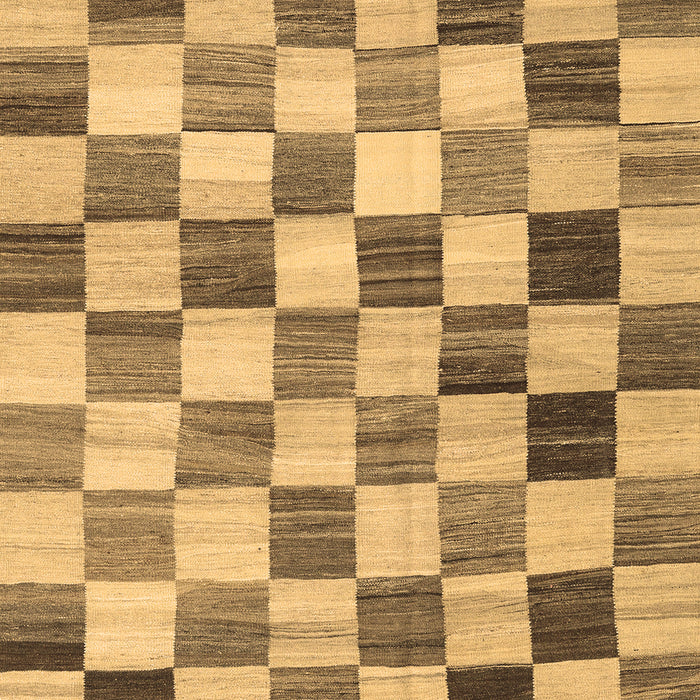 Checkered Brown Modern Rug, con2808brn