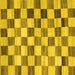 Square Checkered Yellow Modern Rug, con2808yw