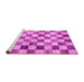 Sideview of Machine Washable Checkered Pink Modern Rug, wshcon2808pnk