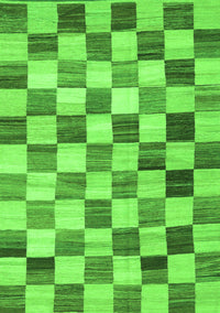 Checkered Green Modern Rug, con2808grn