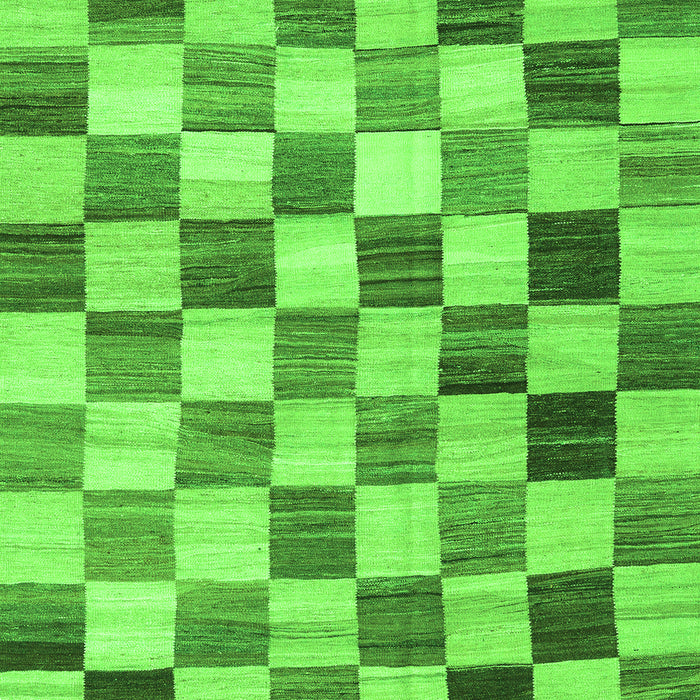 Checkered Green Modern Rug, con2808grn