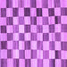 Square Machine Washable Checkered Purple Modern Area Rugs, wshcon2808pur
