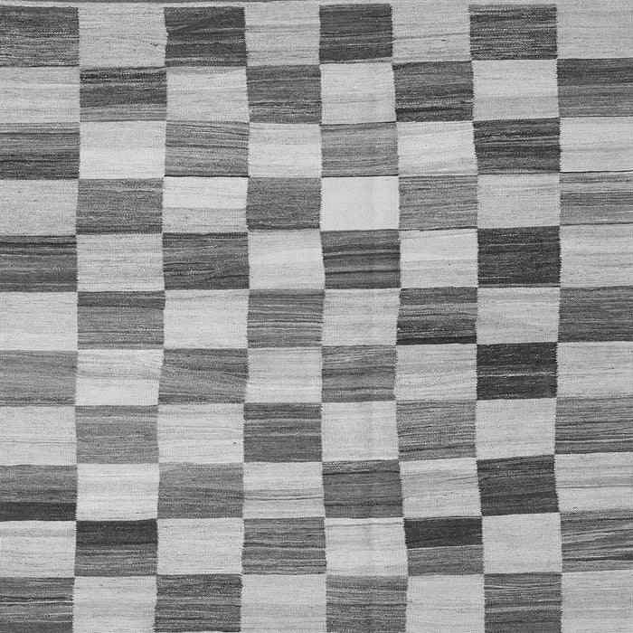 Serging Thickness of Checkered Gray Modern Rug, con2808gry