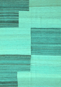 Abstract Turquoise Contemporary Rug, con2809turq