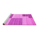 Sideview of Machine Washable Abstract Pink Contemporary Rug, wshcon2809pnk