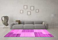 Machine Washable Abstract Pink Contemporary Rug, wshcon2809pnk