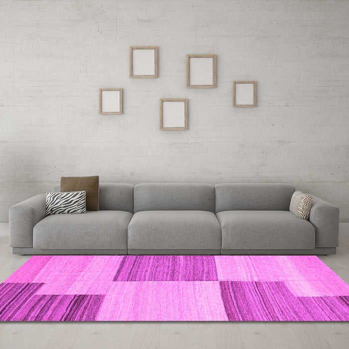 Machine Washable Abstract Pink Contemporary Rug in a Living Room, wshcon2809pnk